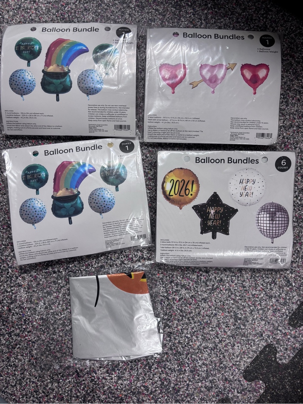 Holiday Balloon Bundle Party Decorations  - Halloween Valentine's Day New Year